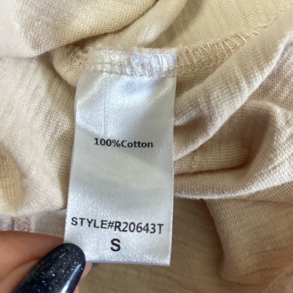 Tuckernuck Pomander Place Long Sleeve Henley Tee Size Small Beige Oatmeal - Picture 8 of 8